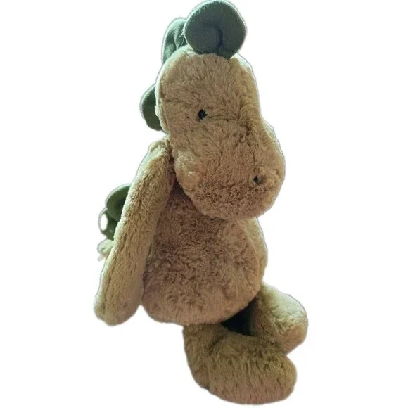 Jellycat London Green Bashful Dino Dinosaur Plush Soft Toy Stuffed Animal - Picture 2 of 11